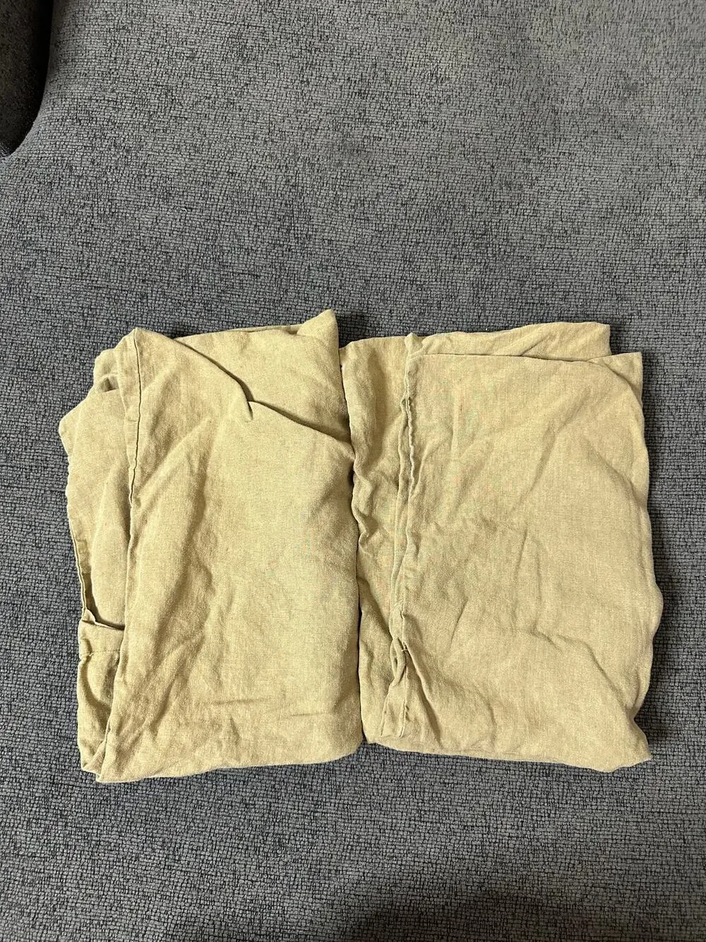 Cultiver 100% Linen Pillowcases Set of 2 Army Green Standard